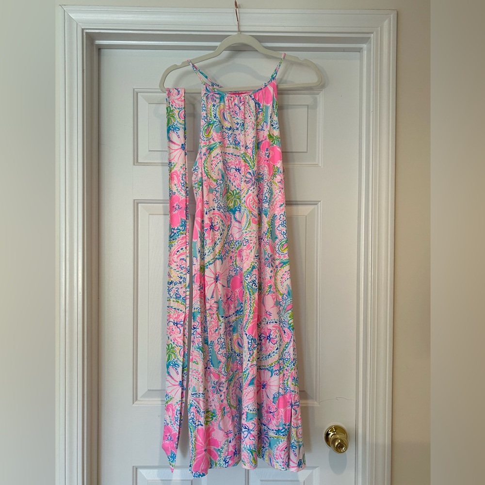 Lilly Pulitzer Mabry Midi Dress in Flock Full of Fun